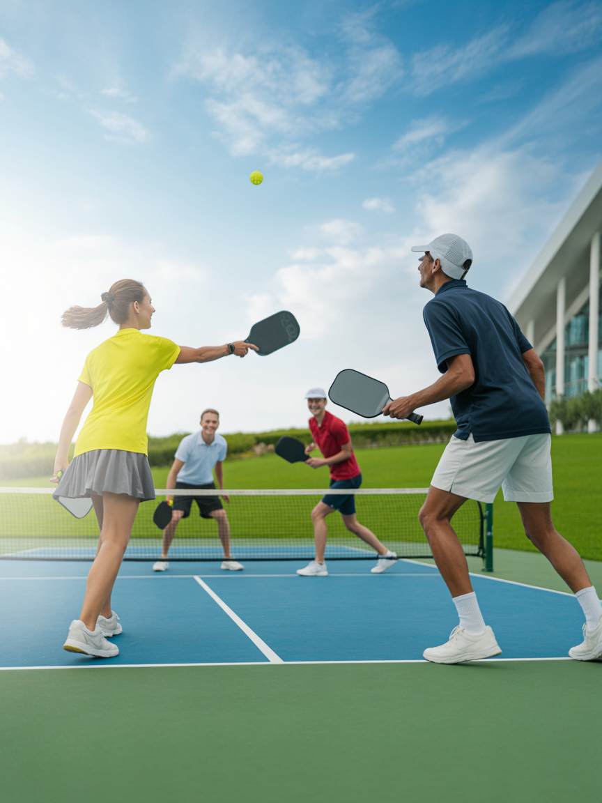 Gra w pickleballa w Centrum Sportów Rakietowych